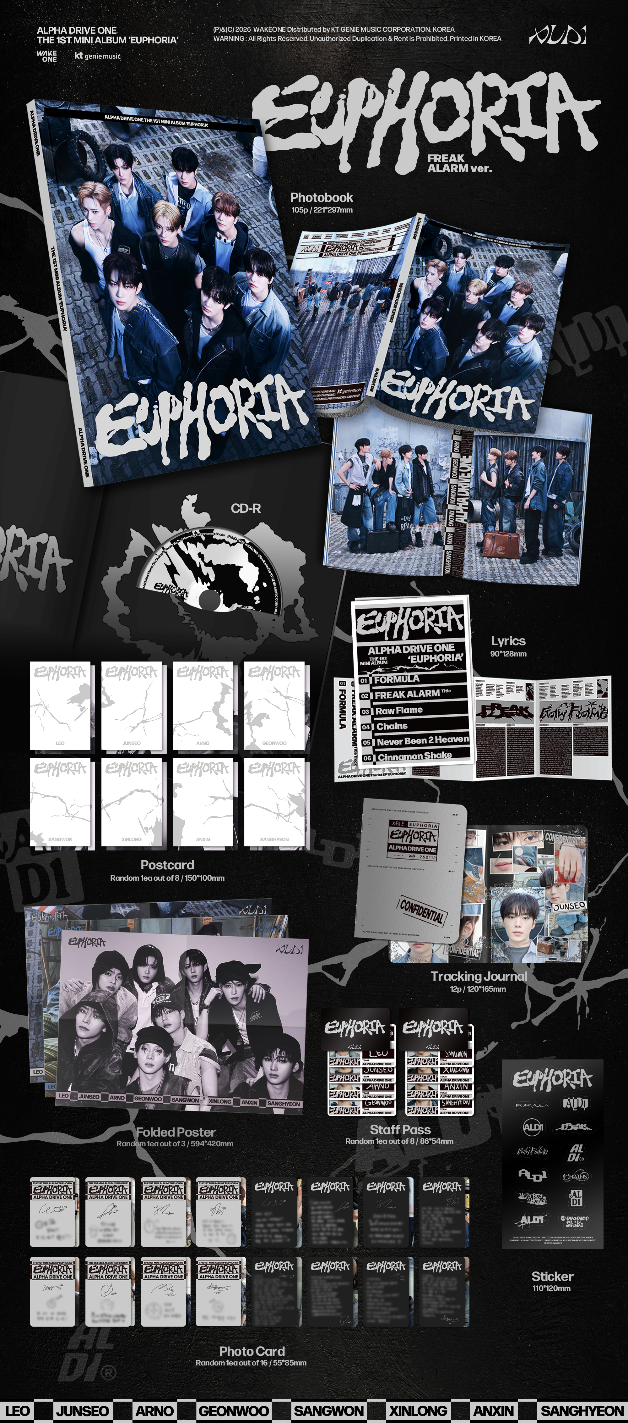 jp.ktown4u.com : ALPHA DRIVE ONE - ミニアルバム1集 [EUPHORIA
