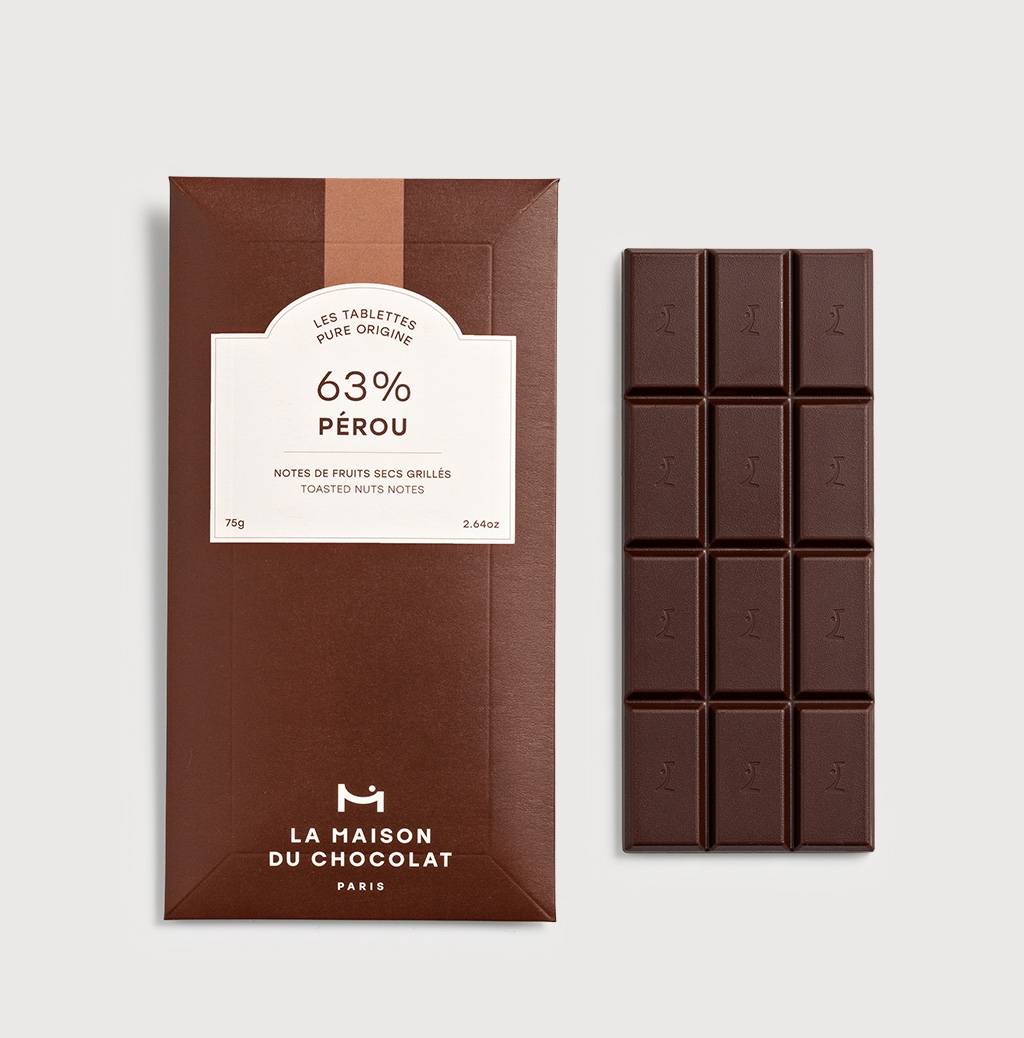 Perou 63% Chocolate Bar - La Maison du Chocolat