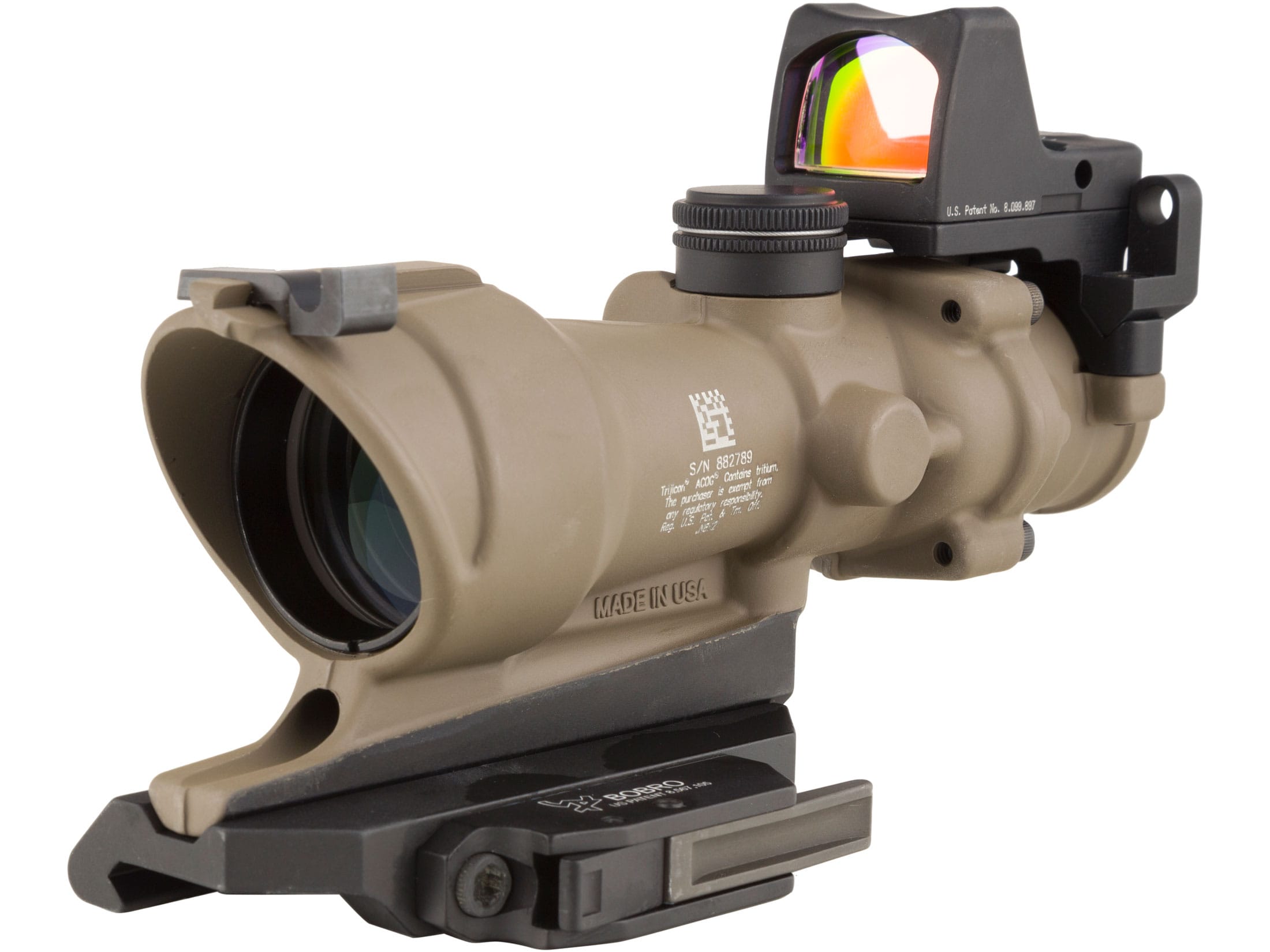 Trijicon ACOG Rifle Scope 4x 32mm Tritium Illuminated Amber Crosshair