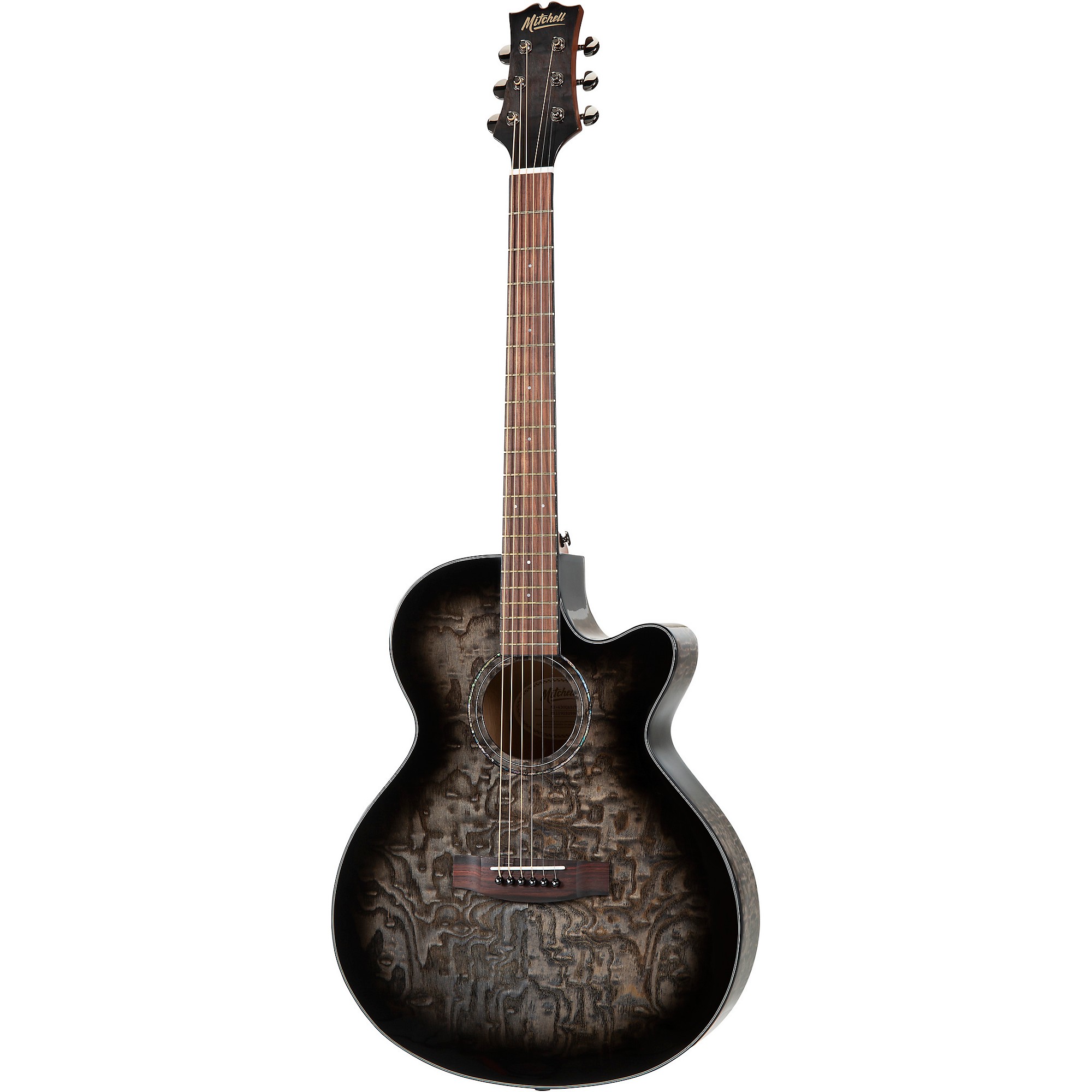Mitchell MX430QAB Exotic Series Acoustic-Electric Guitar