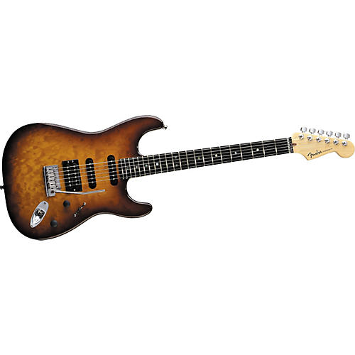 Fender American Deluxe Stratocaster QMT Electric Guitar Tobacco