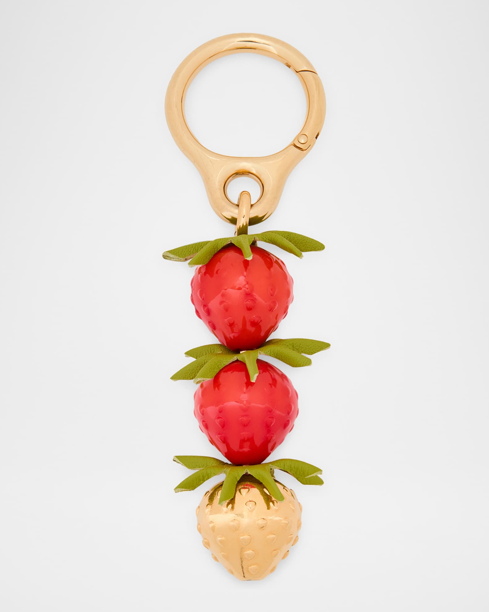 Loewe Strawberry Bag Charm in Acetate and Brass | Neiman Marcus