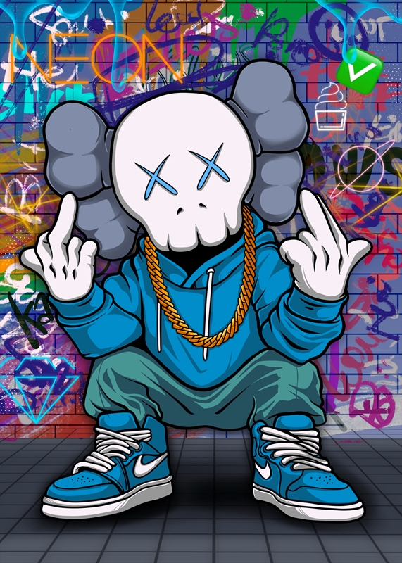 Rapper kaws posters & prints by Sinnois - Printler