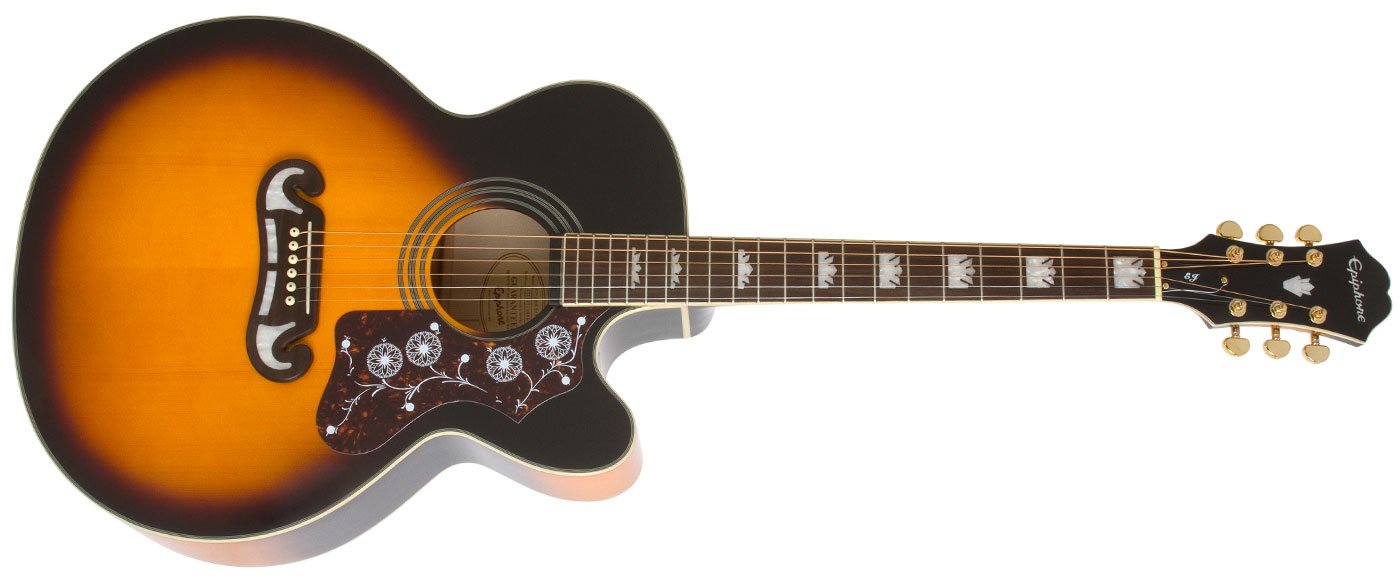Epiphone EJ-200SCE Acoustic Electric Guitar - Vintage Sunburst