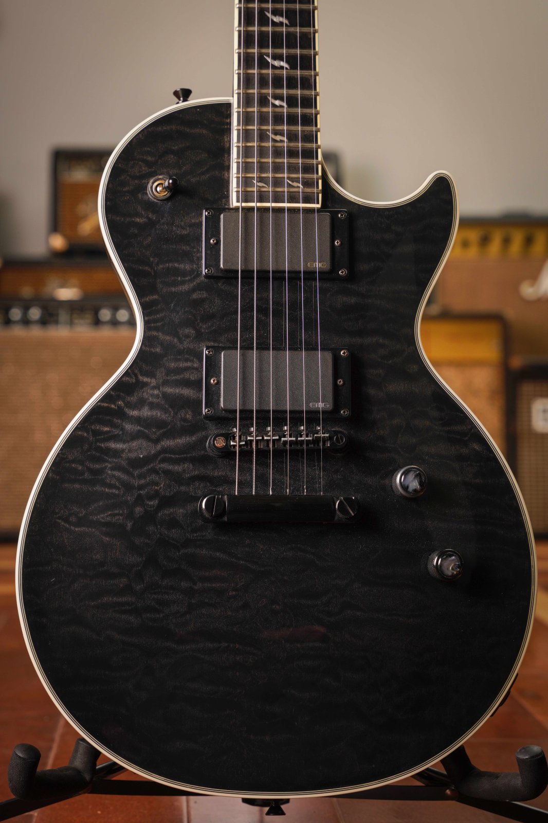 2011 Epiphone Les Paul Custom Prophecy EX Transparent Black