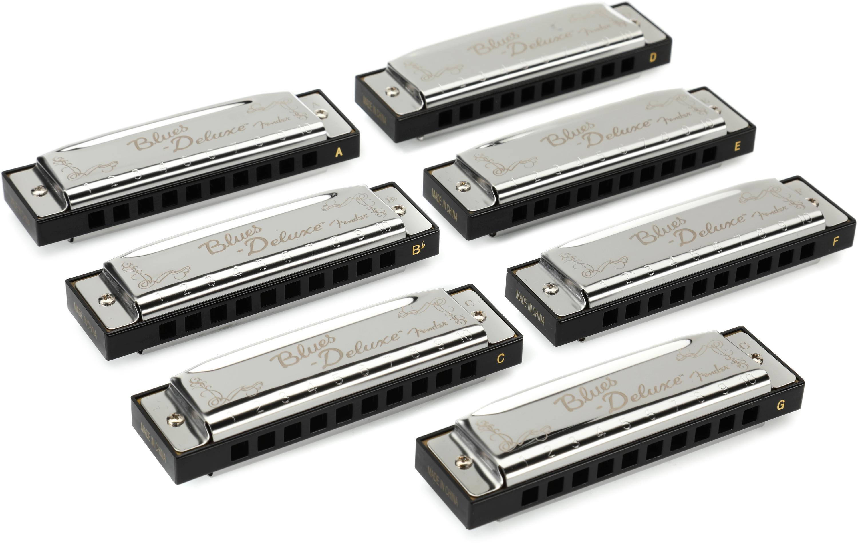 Fender Blues Deluxe Harmonica - 7-pack with Case | Sweetwater