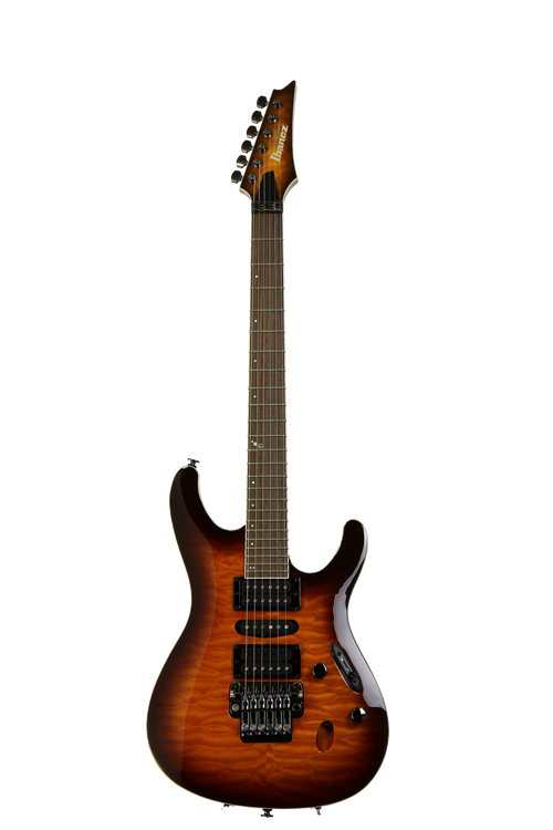 Ibanez Prestige S5470 - Regal Brown Burst Quilt | Sweetwater