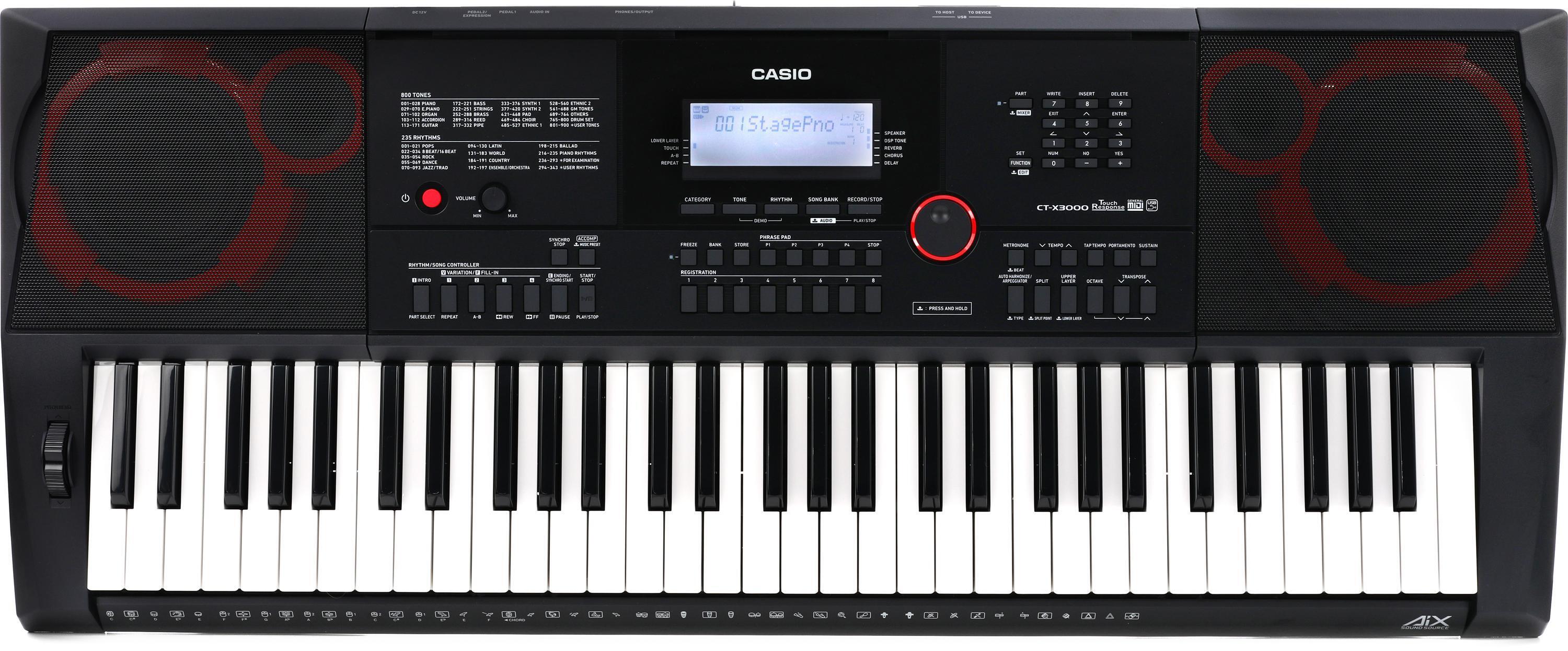 Casio CT-X3000 61-key Portable Arranger Keyboard | Sweetwater