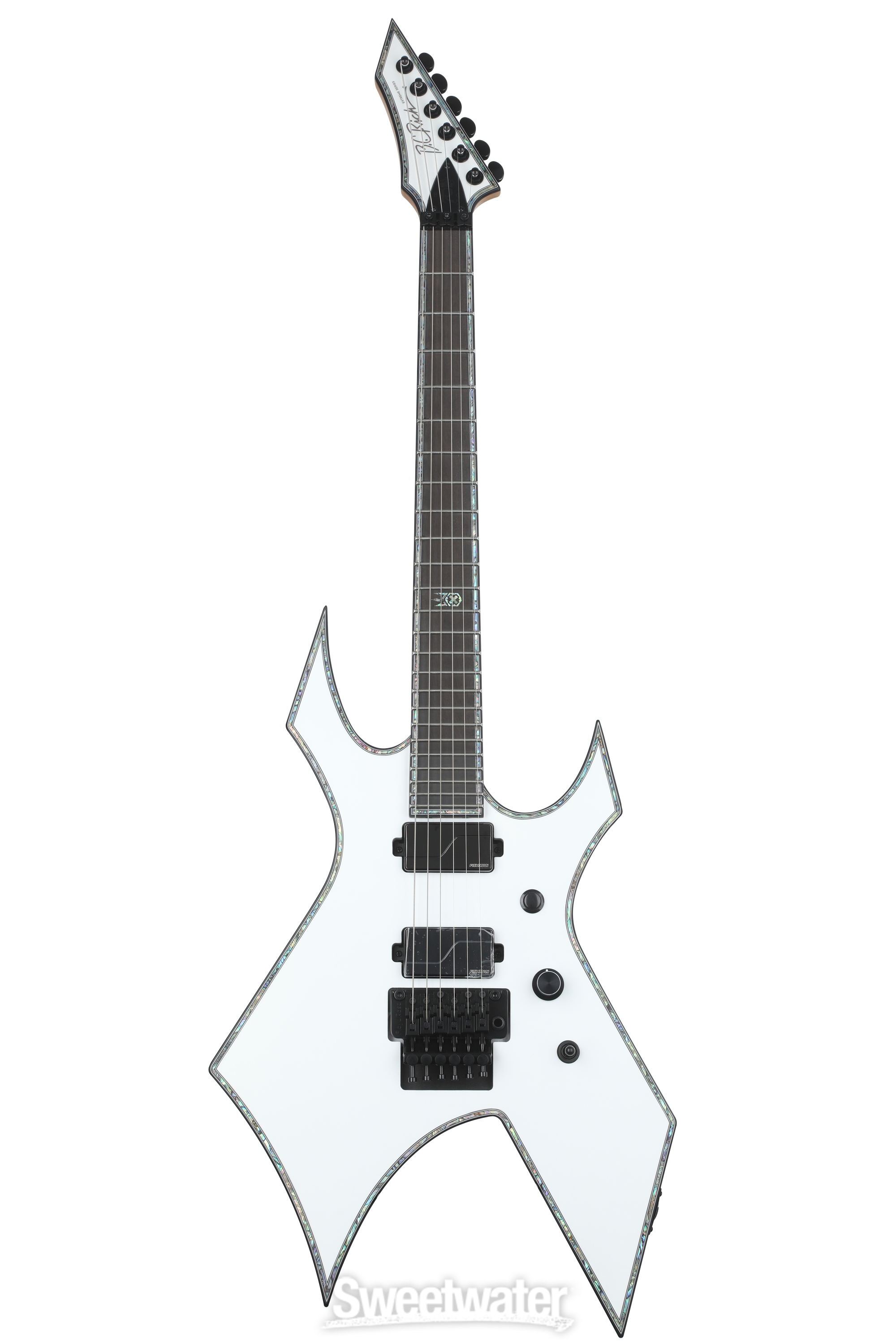 B.C. Rich Warlock Extreme Electric Guitar - Matte White, Floyd