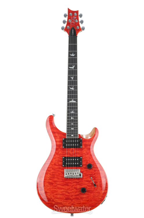 PRS SE Custom 24 Electric Guitar - Quilt Blood Orange, Sweetwater