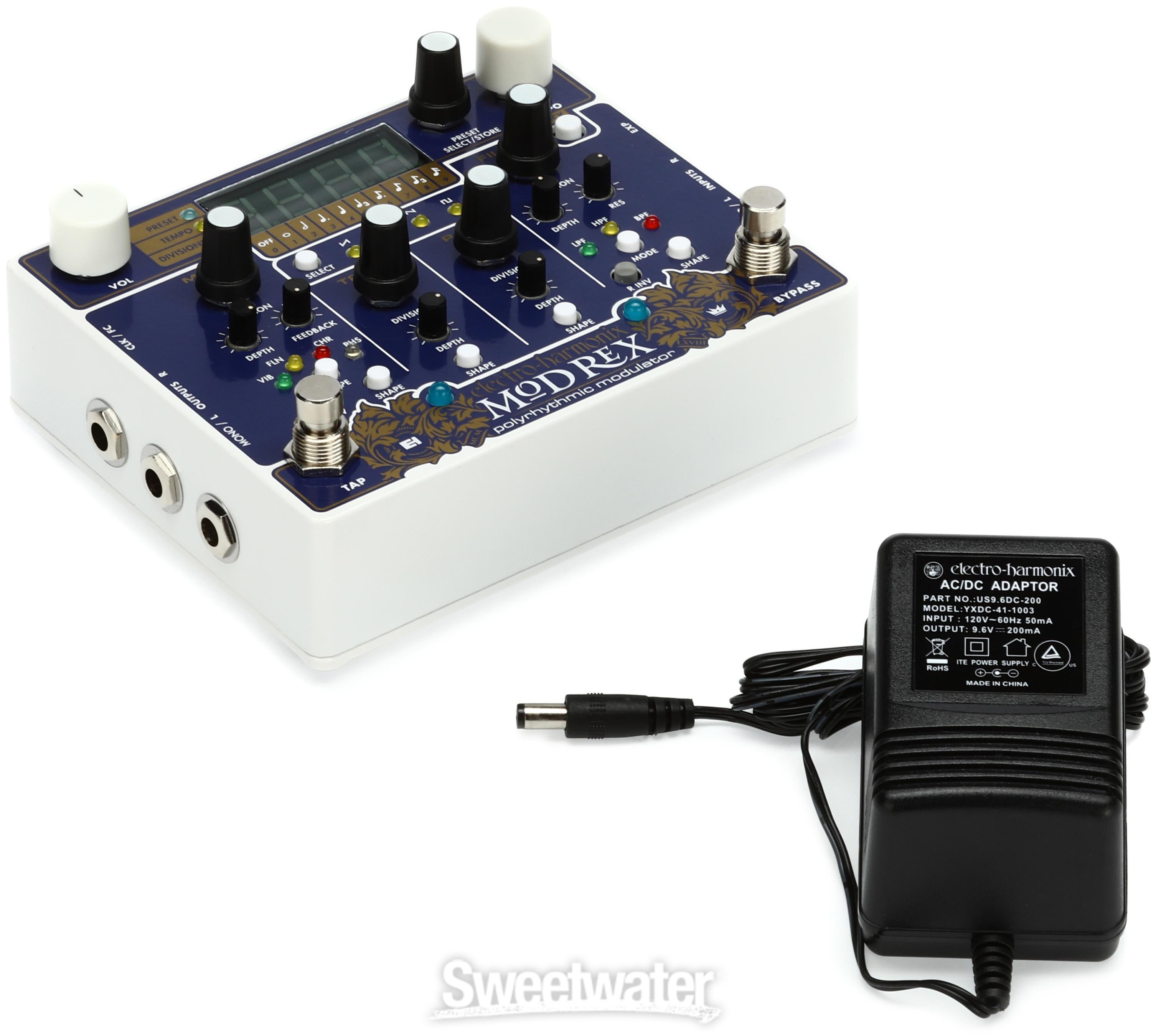 Electro-Harmonix Mod Rex Polyrhythmic Modulator Pedal | Sweetwater