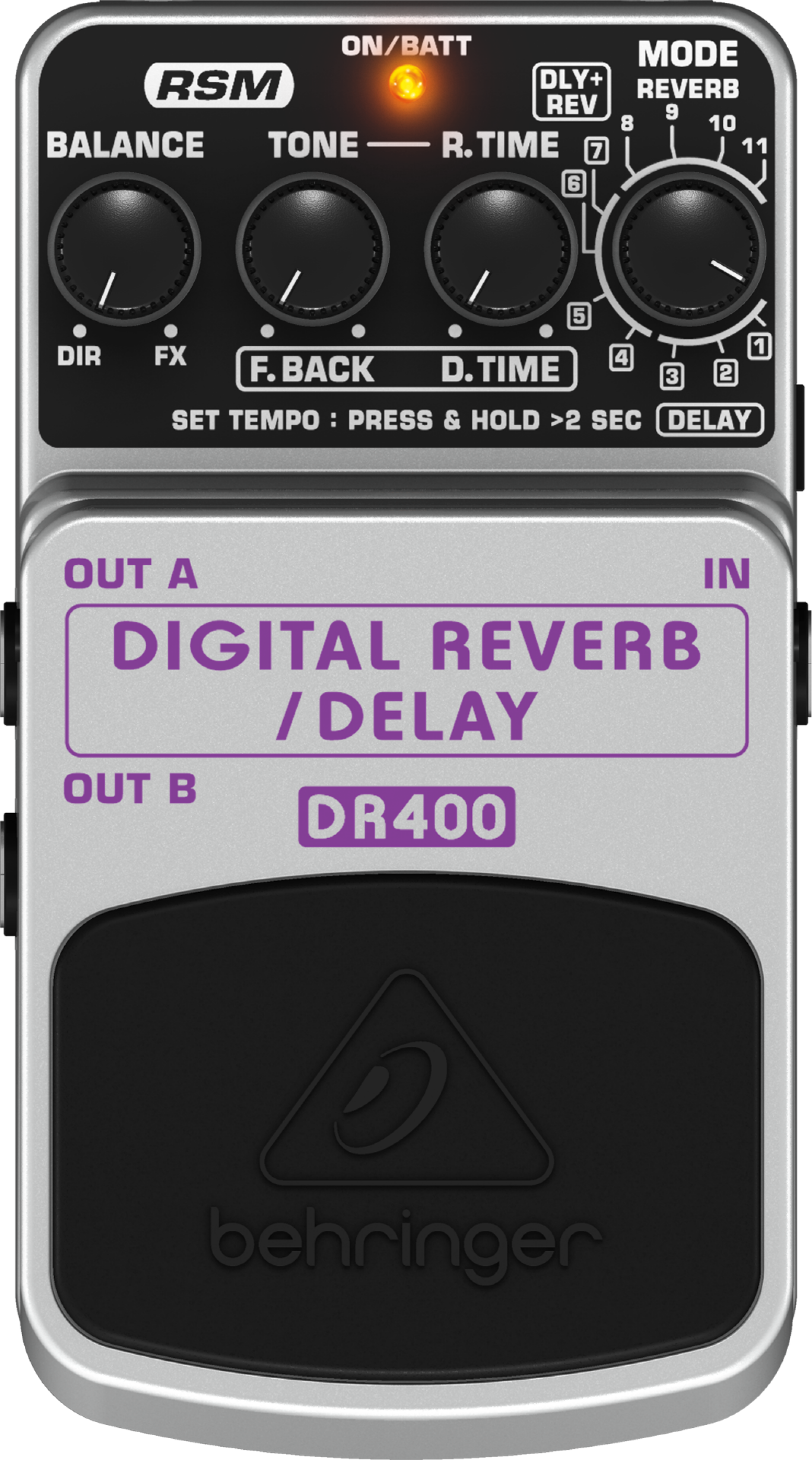 Behringer DR400 Digital Reverb/Delay Pedal | Sweetwater