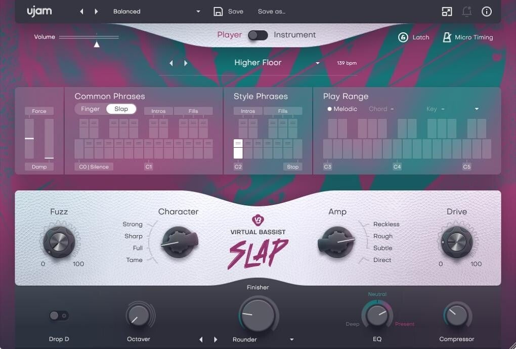 UJAM Virtual Bassist Royal 2 Fingered Electric Bass Software
