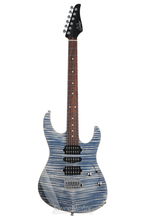 Suhr Modern Plus Electric Guitar - Faded Trans Blue Denim/Slate