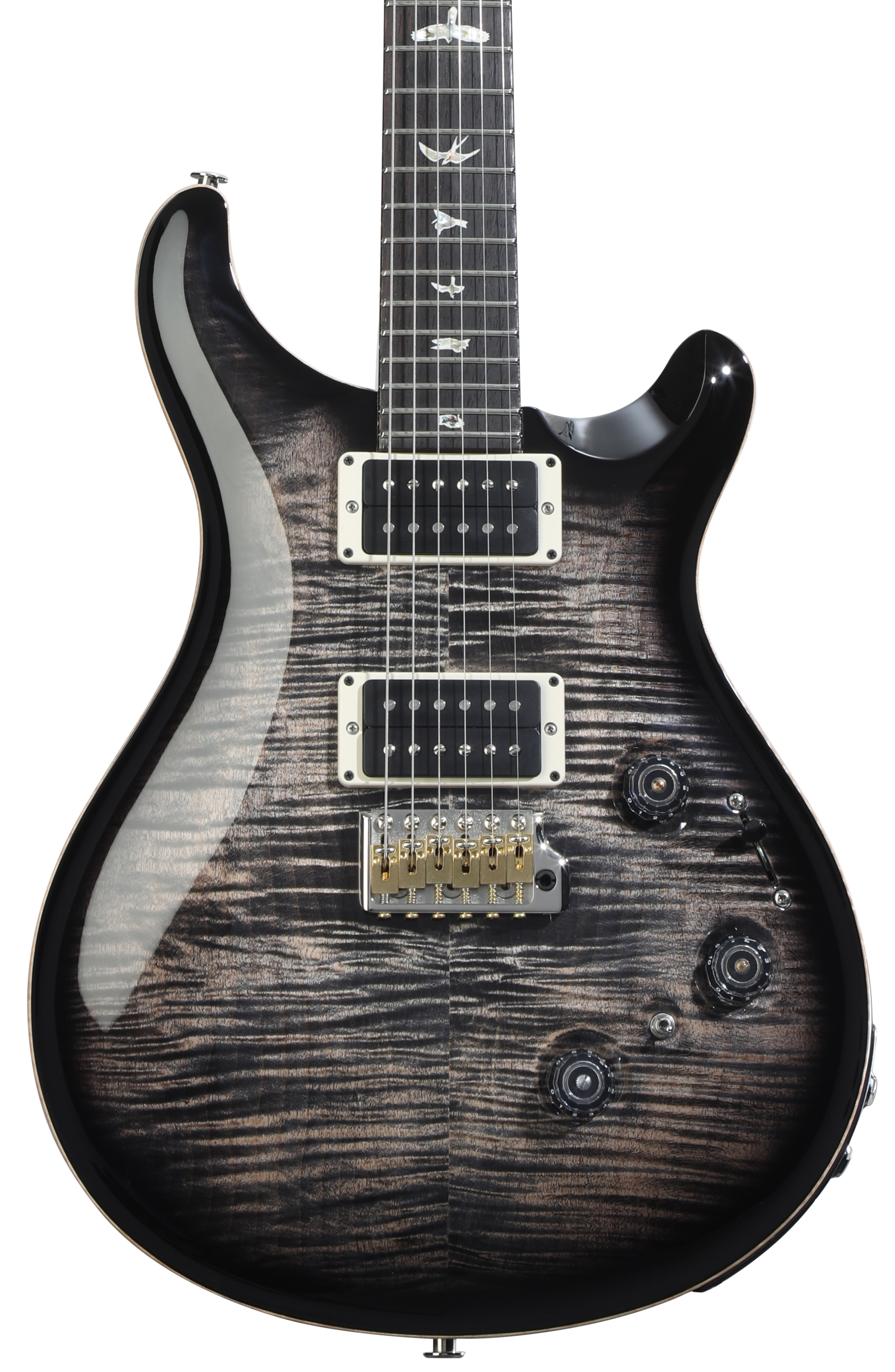 PRS Custom 24 Piezo Electric Guitar - Charcoal Burst | Sweetwater