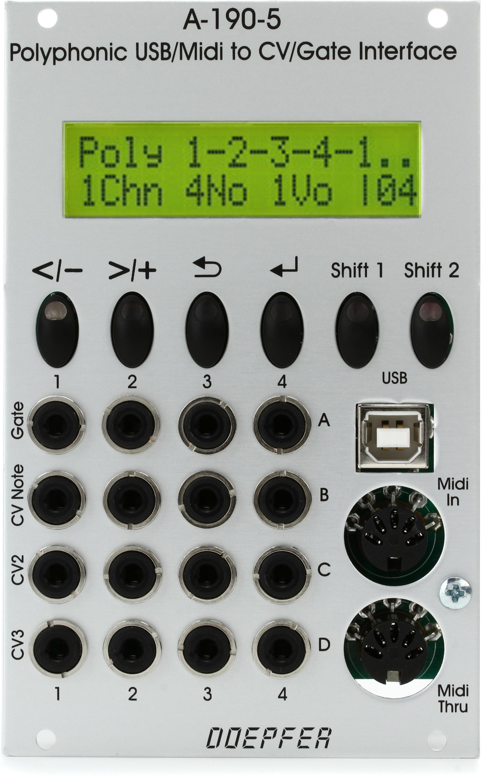 Doepfer A-190-5 Eurorack USB/Midi-to-CV/Gate Interface | Sweetwater