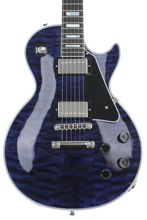 Gibson Custom Les Paul Custom AAA Quilt Top - Viper Blue Gloss