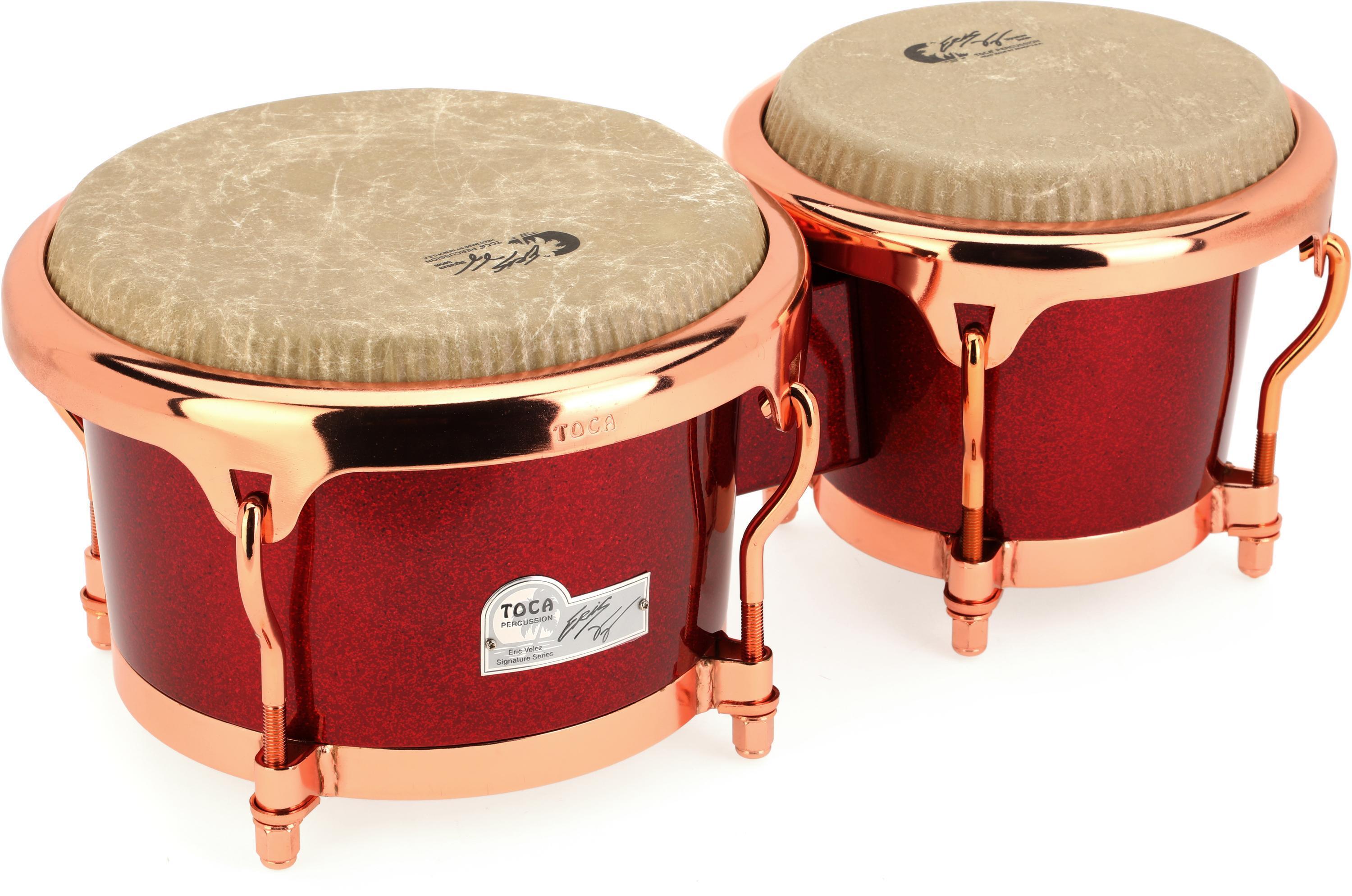 Toca Percussion Eric Velez Signature Series Bongos - Rojo Arándano