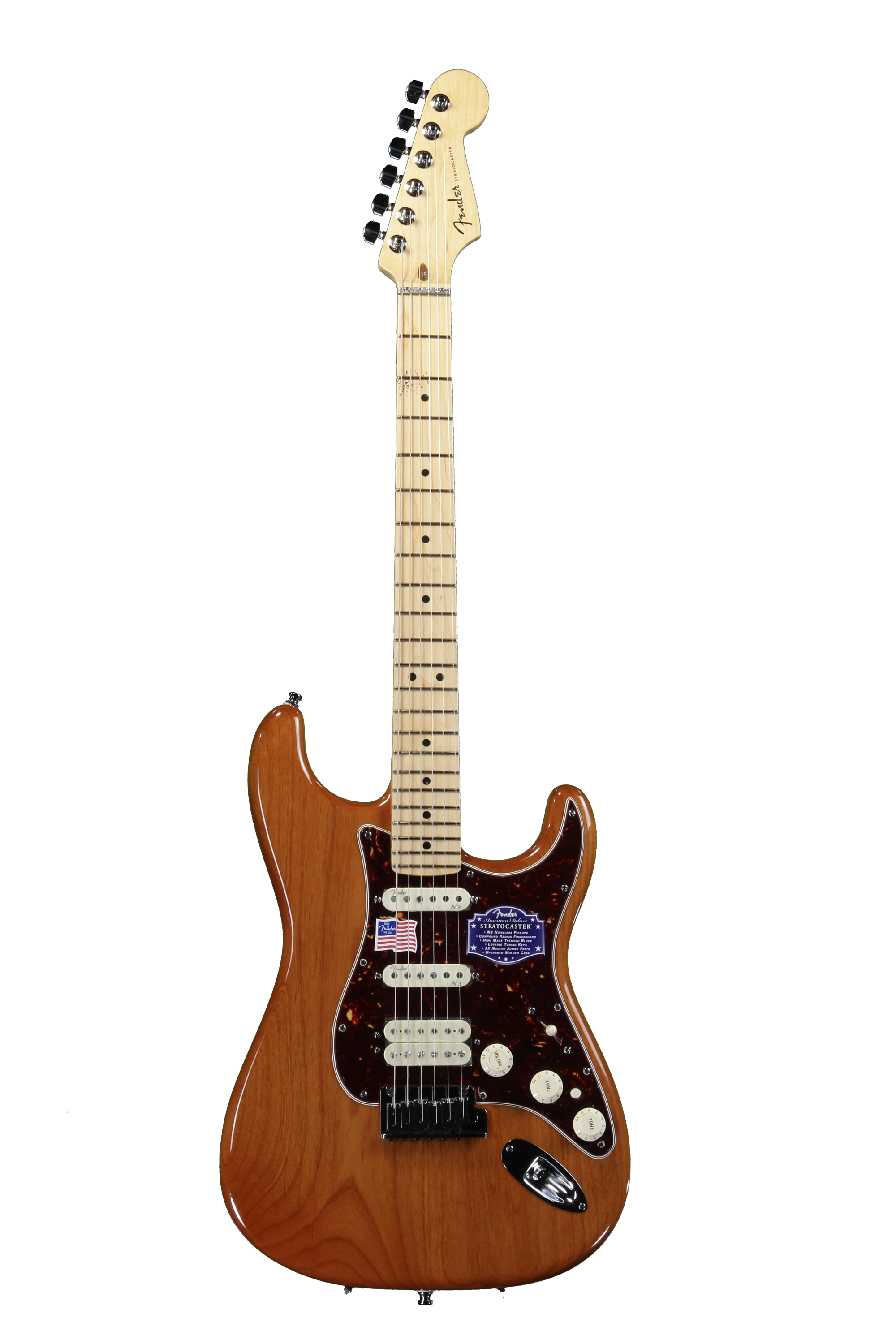 Fender American Deluxe Strat HSS - Amber | Sweetwater