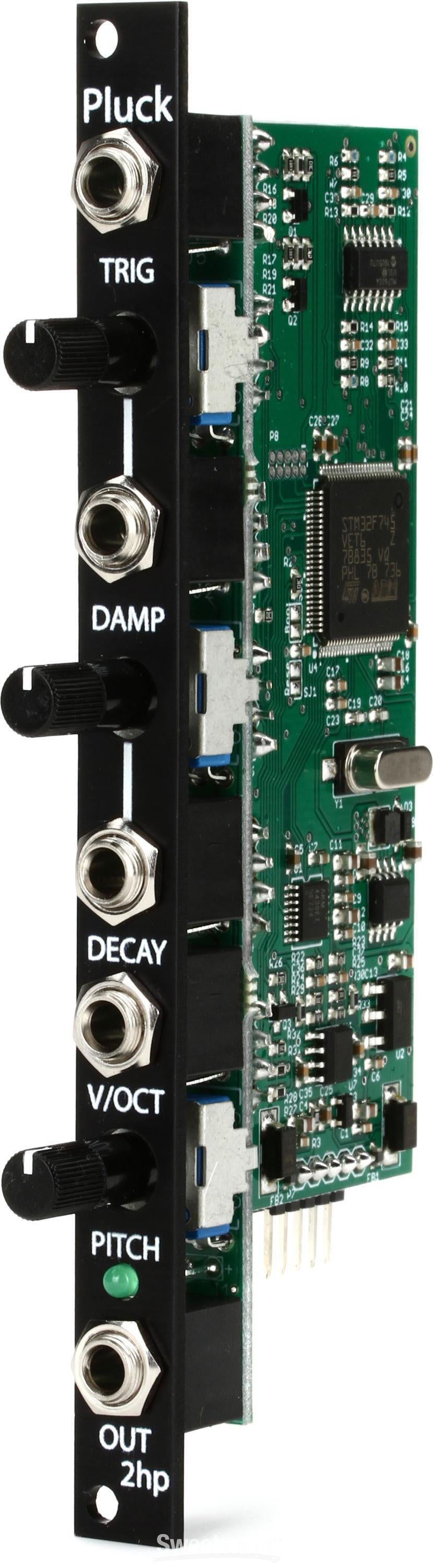 2HP Pluck Eurorack Karplus-Strong Module - Black | Sweetwater