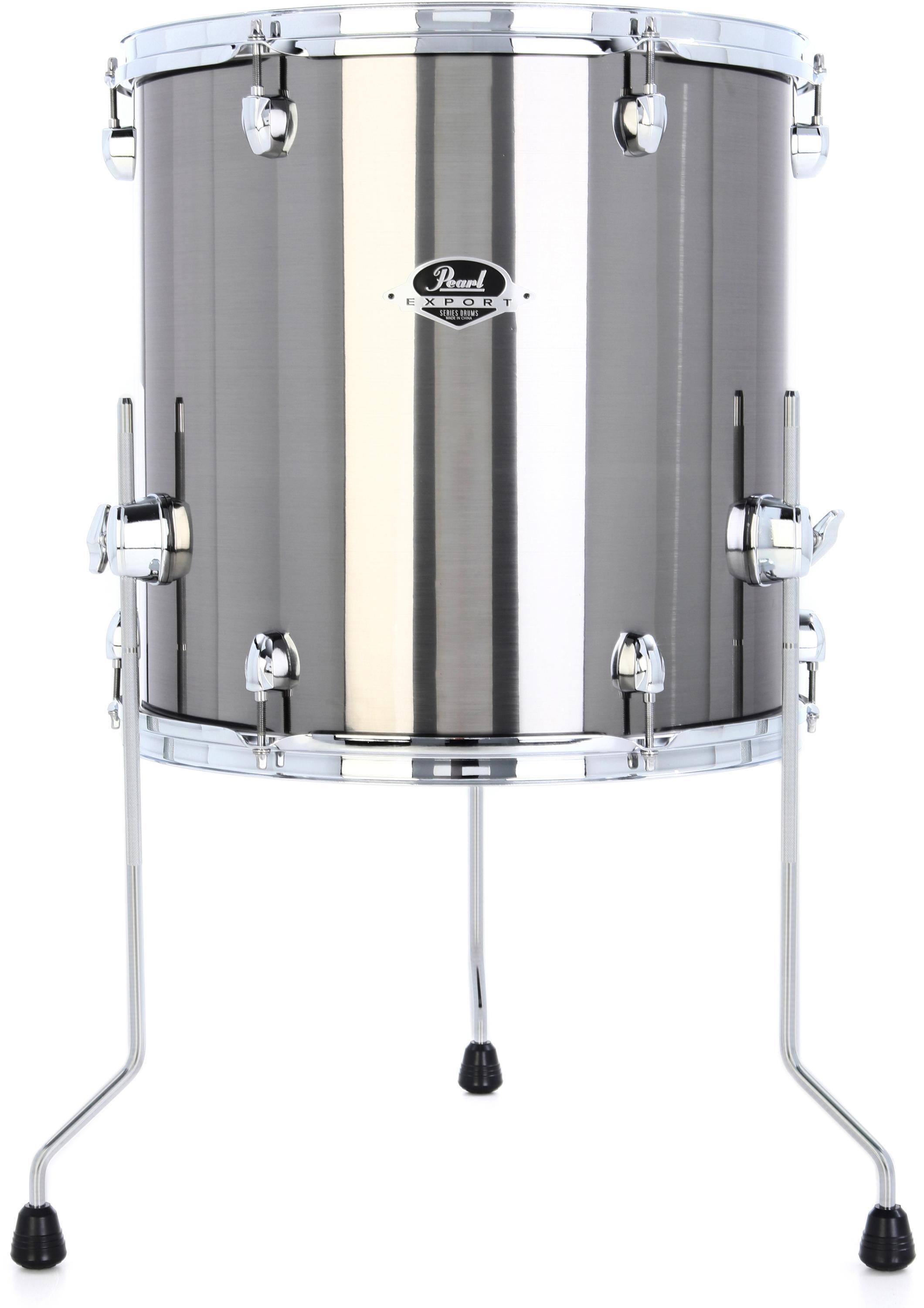 Pearl Export EXX Floor Tom - 16 x 16 inch - Smokey Chrome | Sweetwater
