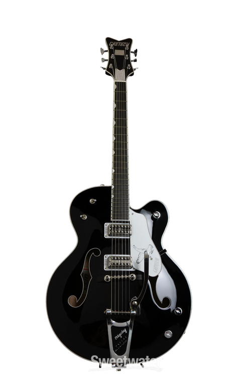 Gretsch G6136TSL Silver Falcon with Bigsby - Black | Sweetwater