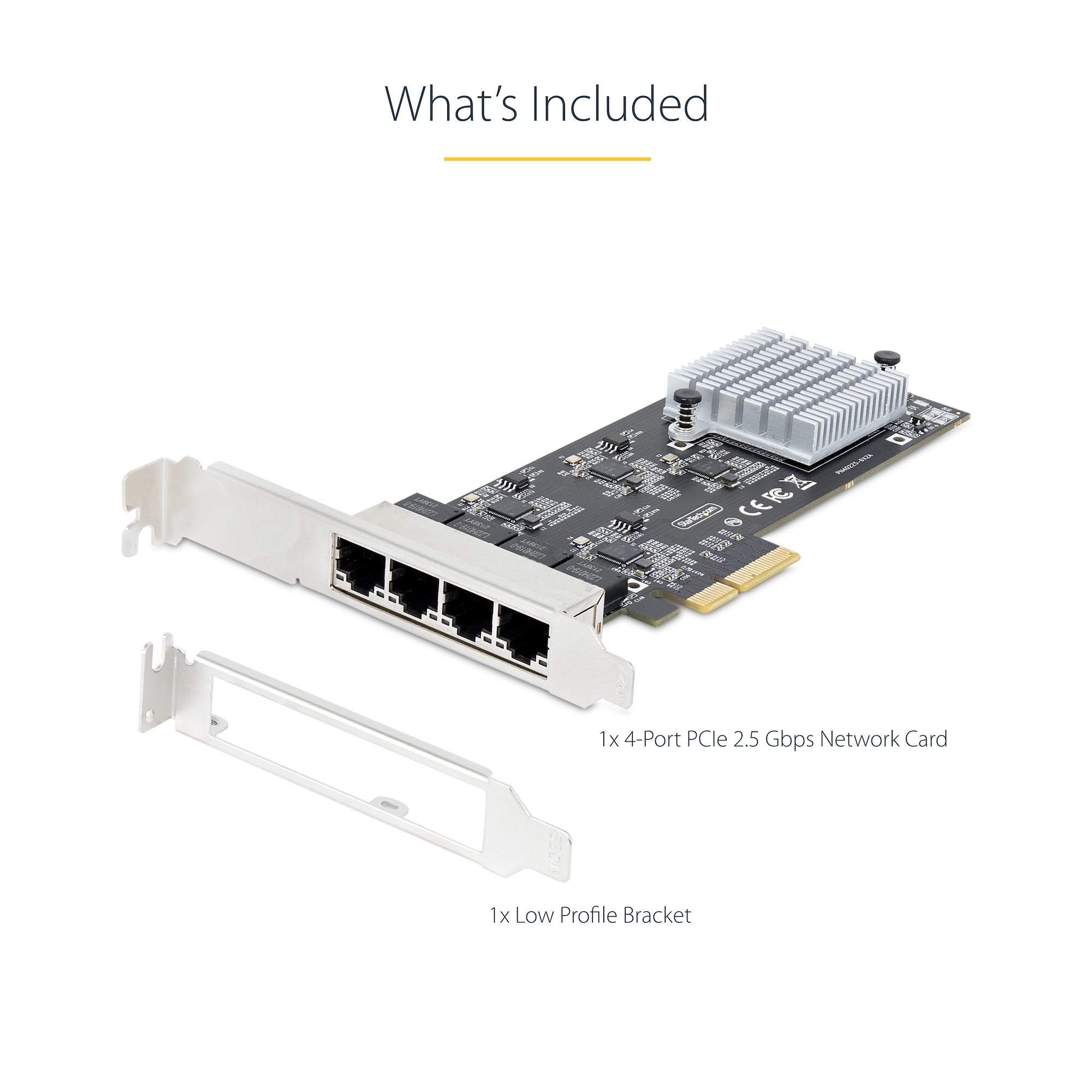 ネットワークアダプターカード／PCI Express x4／4ポート／2.5G／Intel