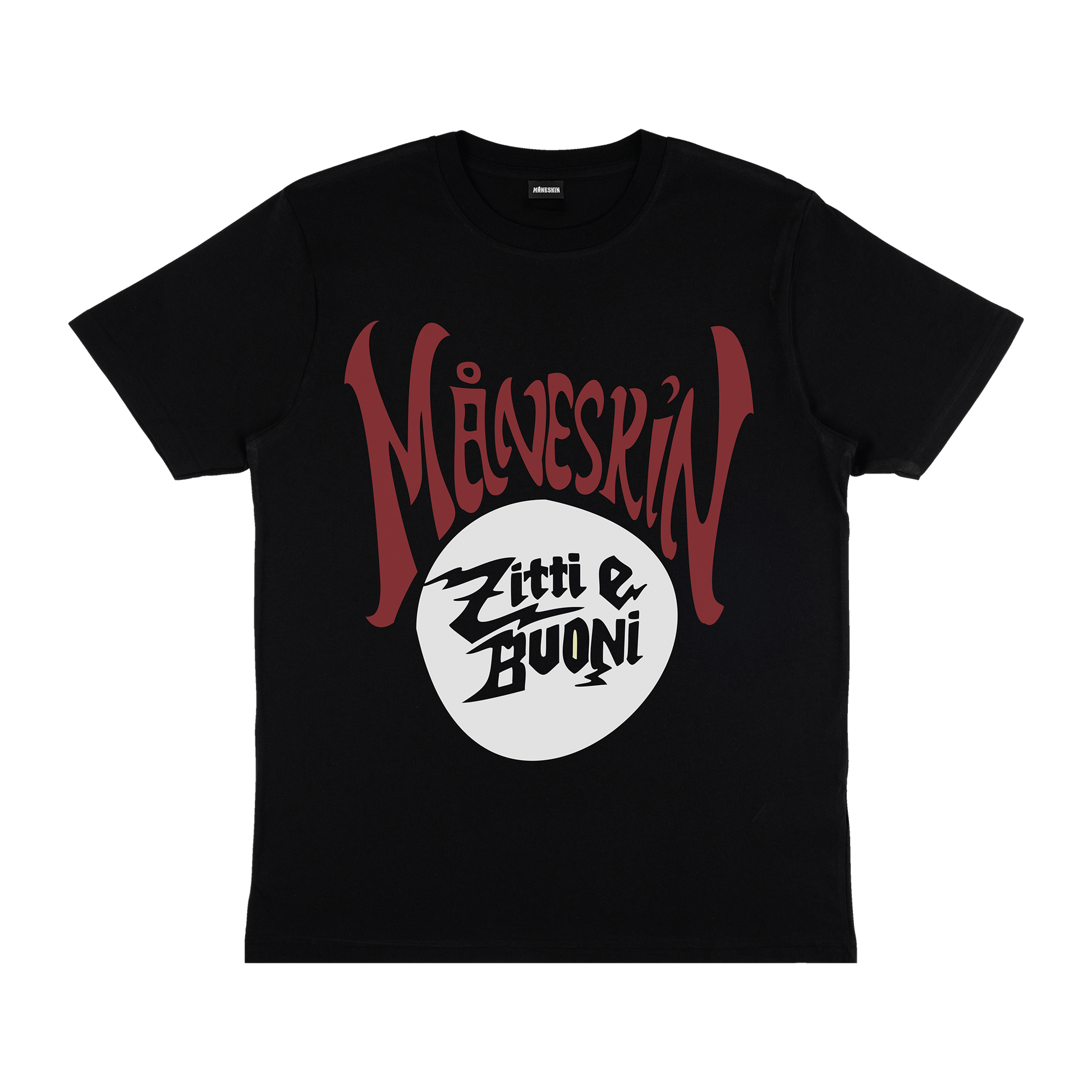 Måneskin | Zitti e Buoni Black T-Shirt | Official Store