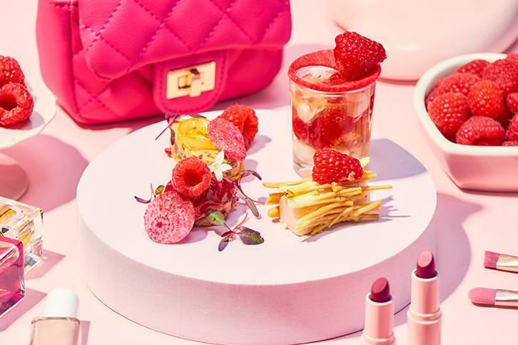 Raspberry Afternoon tea〜ラズベリークリームと赤桃ソースの