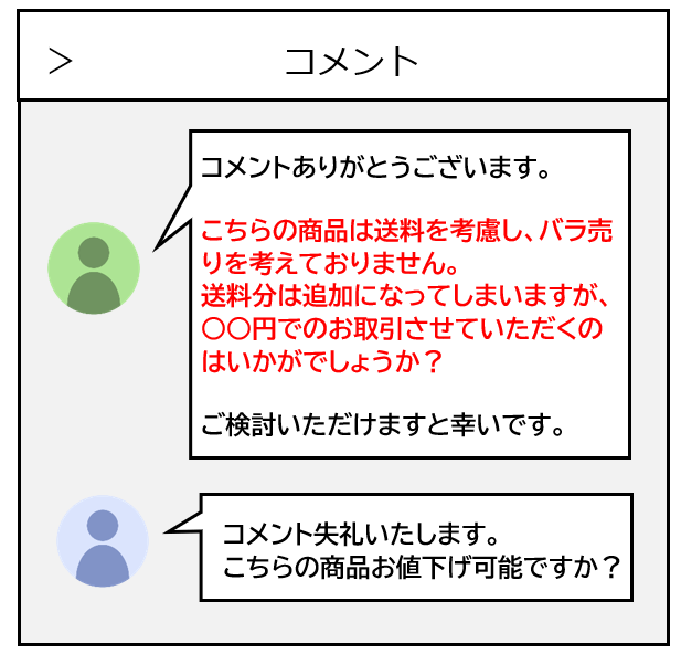 メルカリでバラ売りを断るコメントの返信例3選｜まとめ売りどっちが