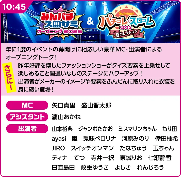 ステージイベント | みんパチ・スロサミ2025
