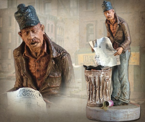 Trashman - Handpainted - Michael Garman Museum & Gallery