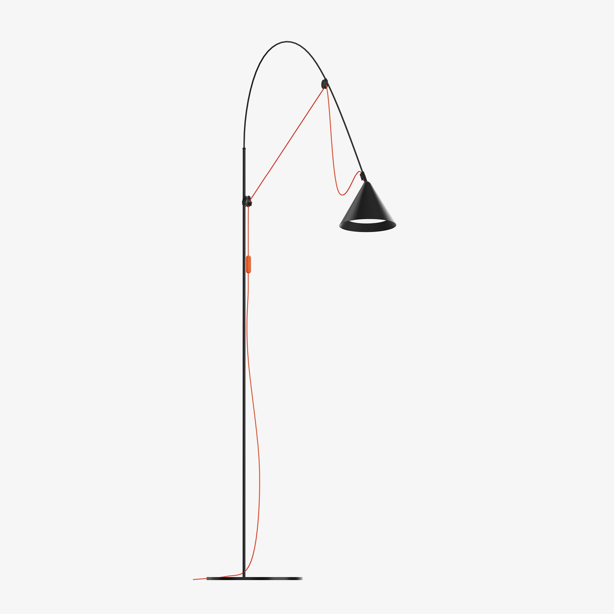 AYNO L Floor Lamp, black – Stefan Diez | Midgard Licht
