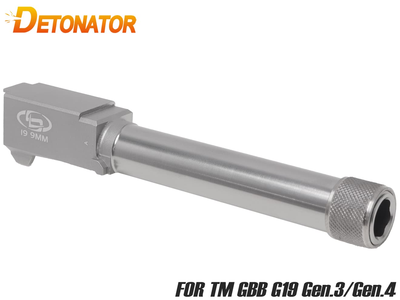 DETONATOR GLOCK FACTORY アルミアウターバレル(14mm逆ネジ) for TM