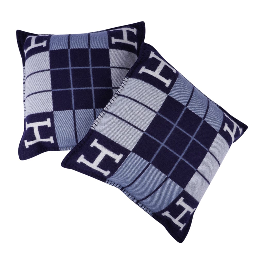 Hermes Small Avalon Pillow Set of Two Caban and Ecru