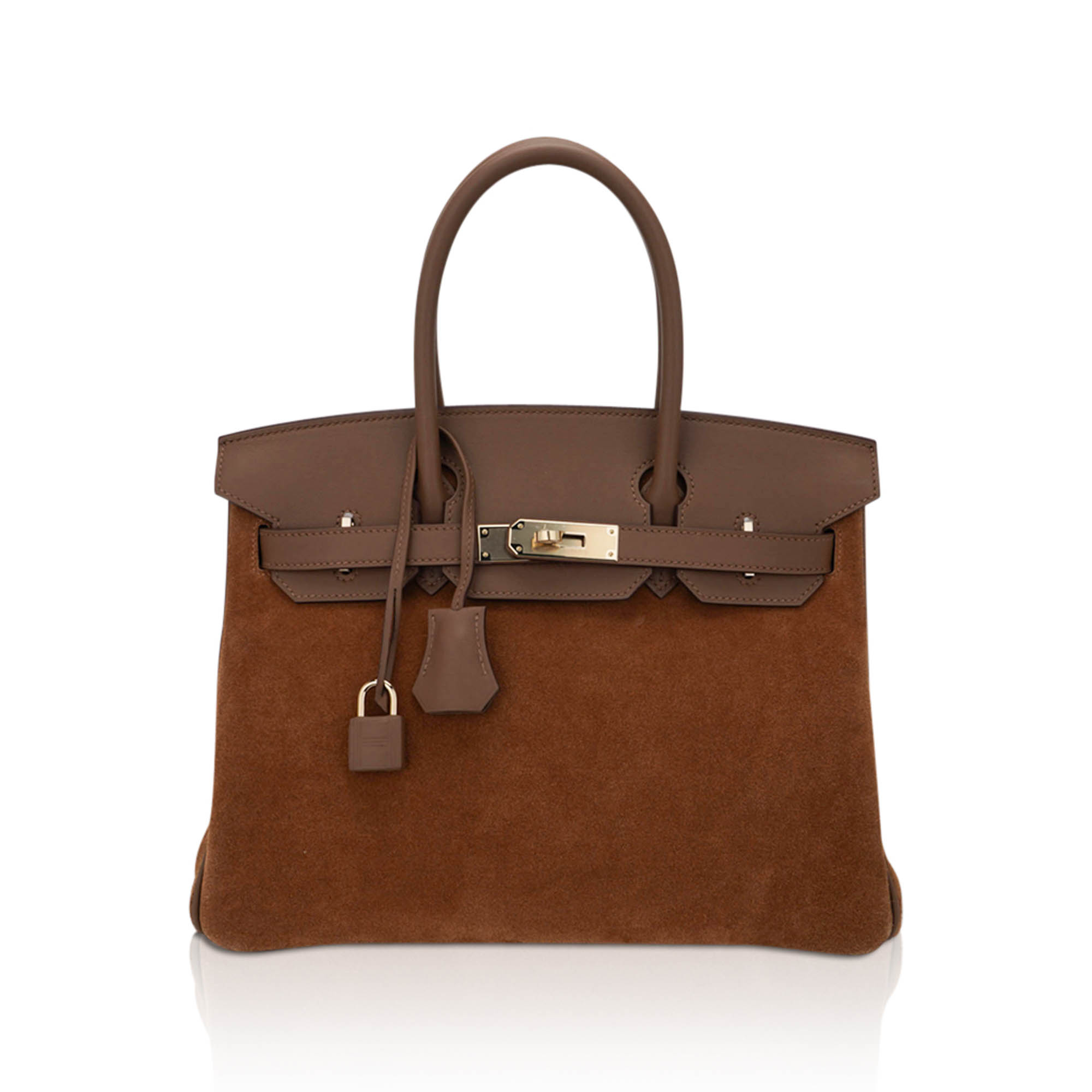 Hermes Limited Edition Birkin 30 Grizzly Bag Alezan Permabrass