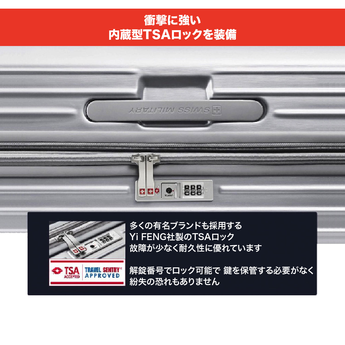 スーツケース SWISS MILITARY 機内持ち込み可 Sサイズ 1～3泊 55cm