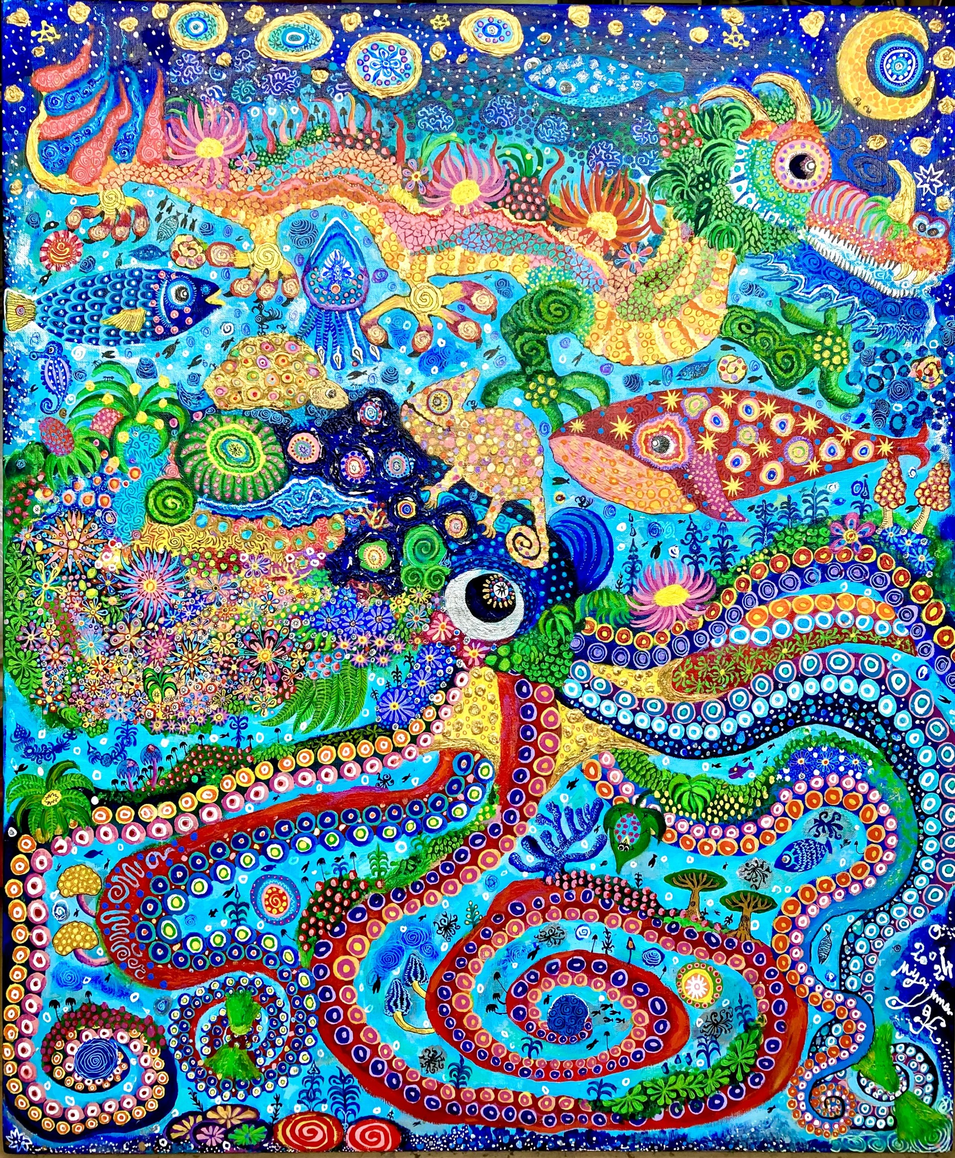 音楽から着想を得て生まれた画家の絵画作品 - 極彩空想世界