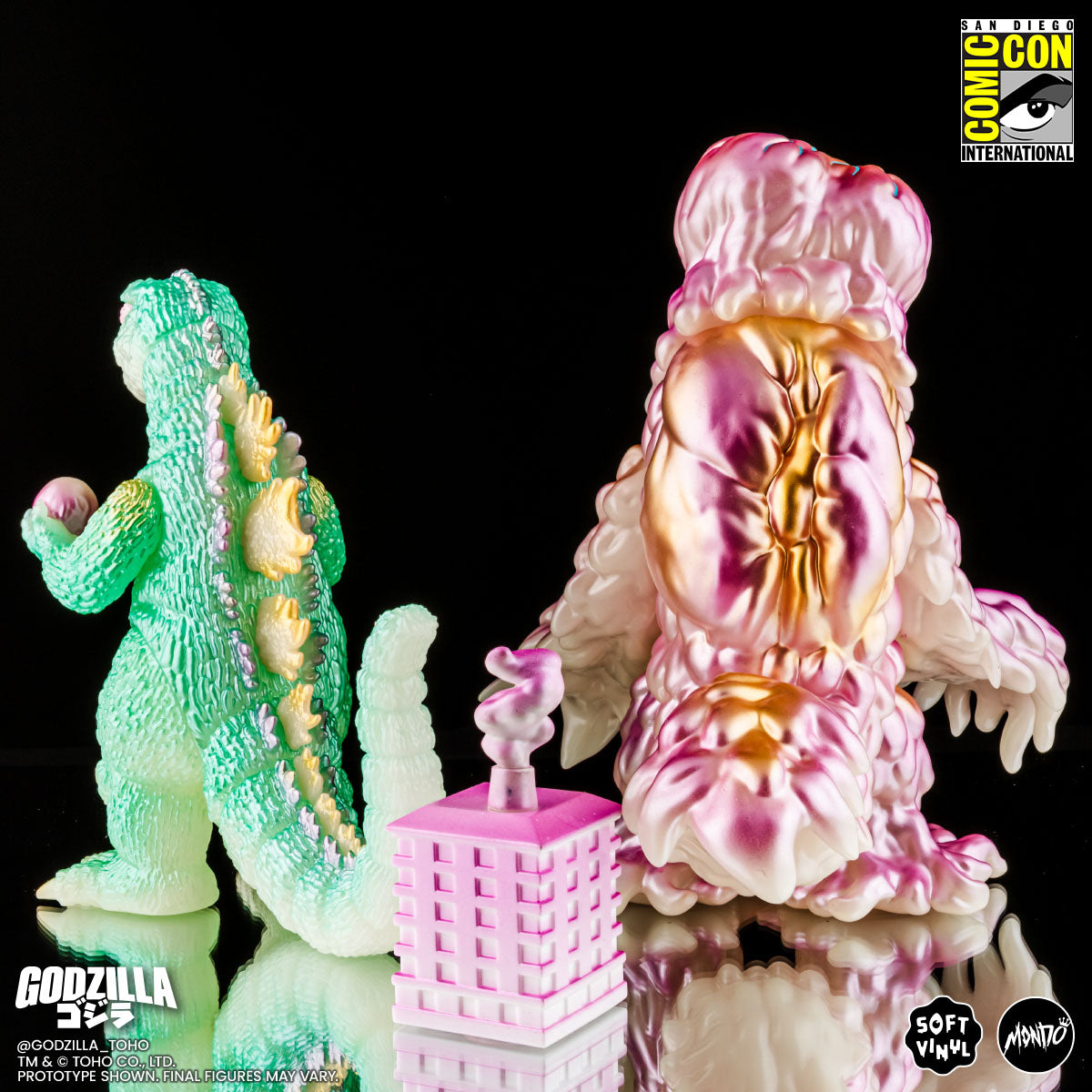 Godzilla and Hedorah Soft Vinyl Figure Set - Cherry Blossom Glow