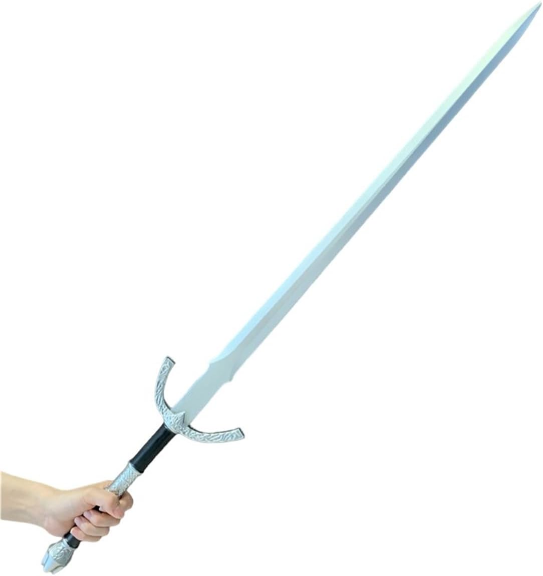 Monenjoy 西洋剣 105cm ウレタン樹脂製 片手剣 レプリカ武器 PU製 銀の