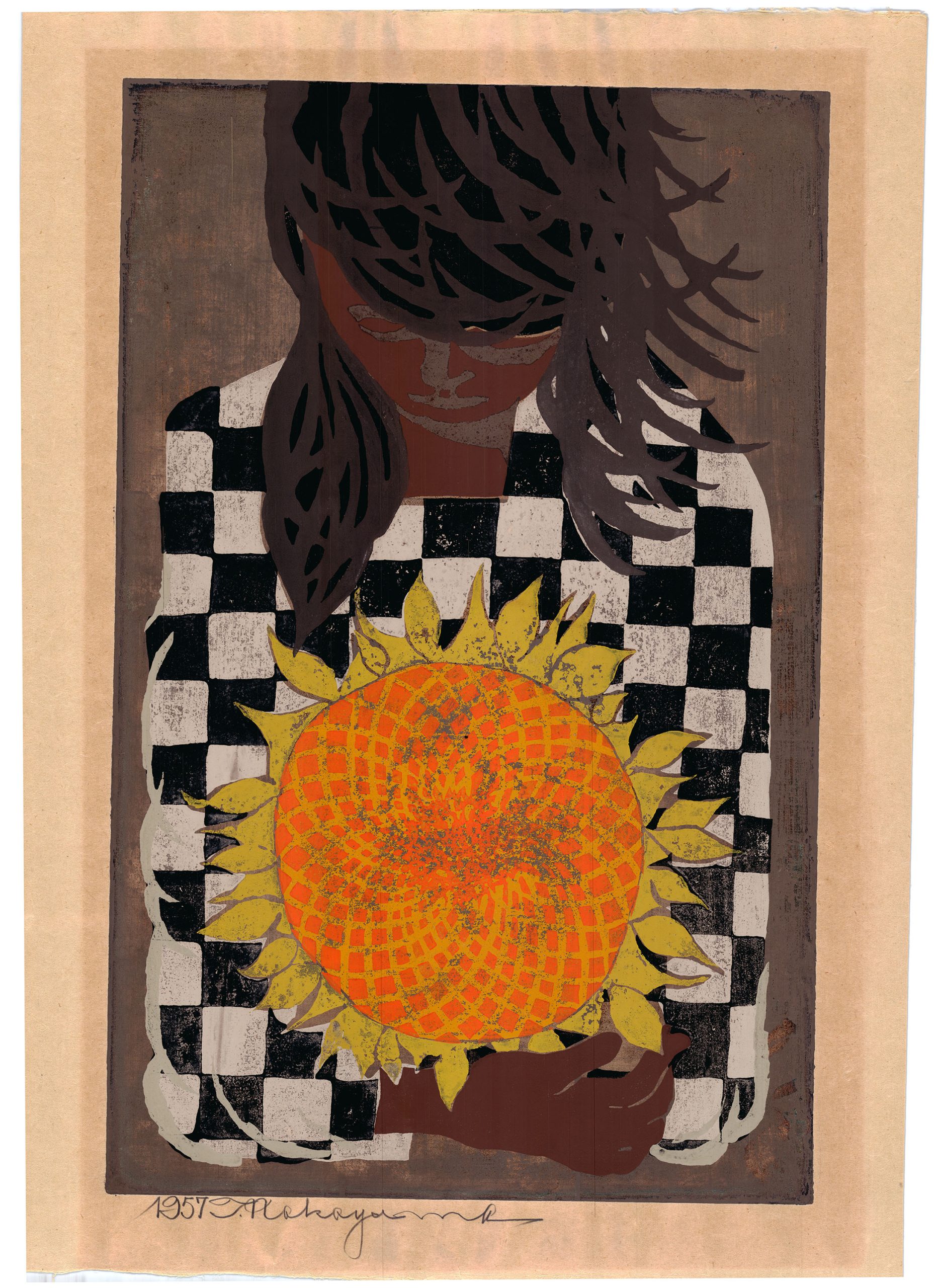 Tadashi Nakayama - Girl with Sunflower