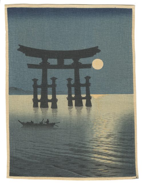 庄田耕峯 月夜の海（セピア、雲あり初期版）