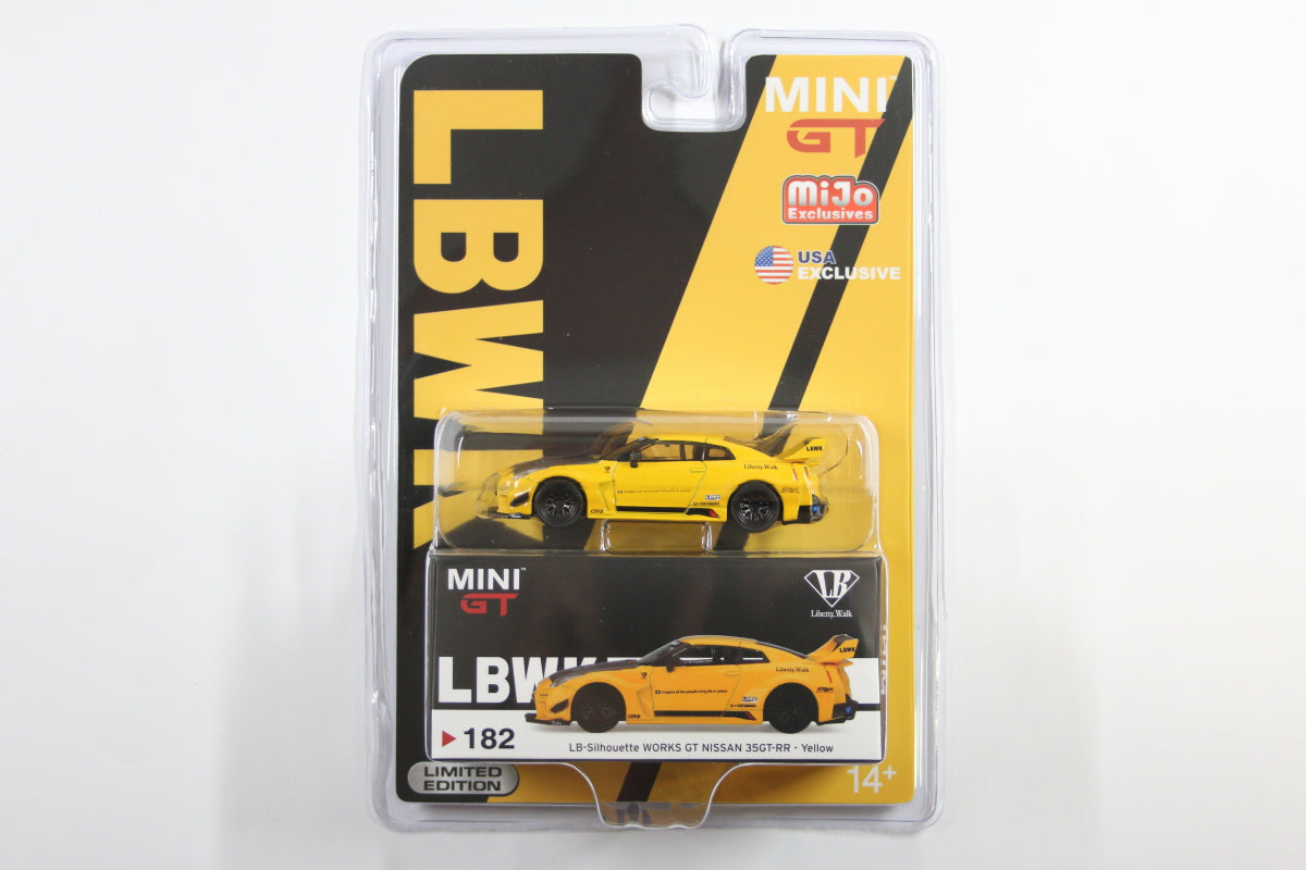 Mini GT #182 - LB-Silhouette WORKS GT NISSAN 35GT-RR Ver.1 Yellow