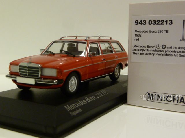 Mercedes-benz 230 TE (w123) Red 1:43 943032213 MINICHAMPS diecast