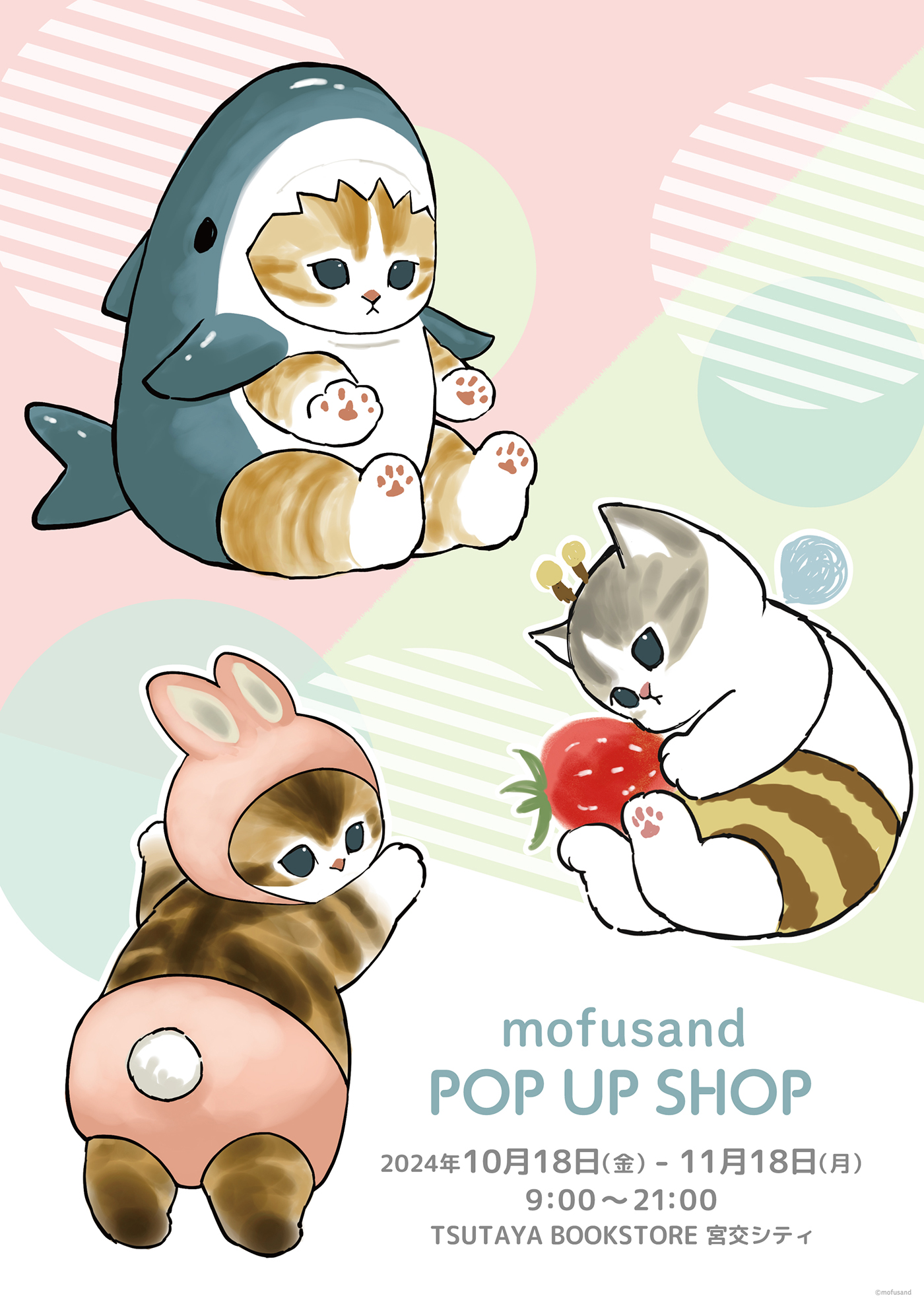mofusand POP UP SHOP TSUTAYA BOOKSTORE 宮交シティ(2024/10/18(金