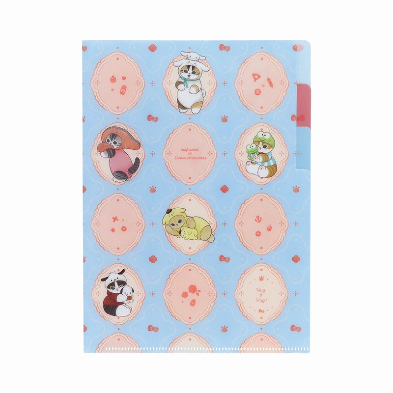 mofusand×サンリオキャラクターズ クリアファイルA5 3P(レトロフレーム