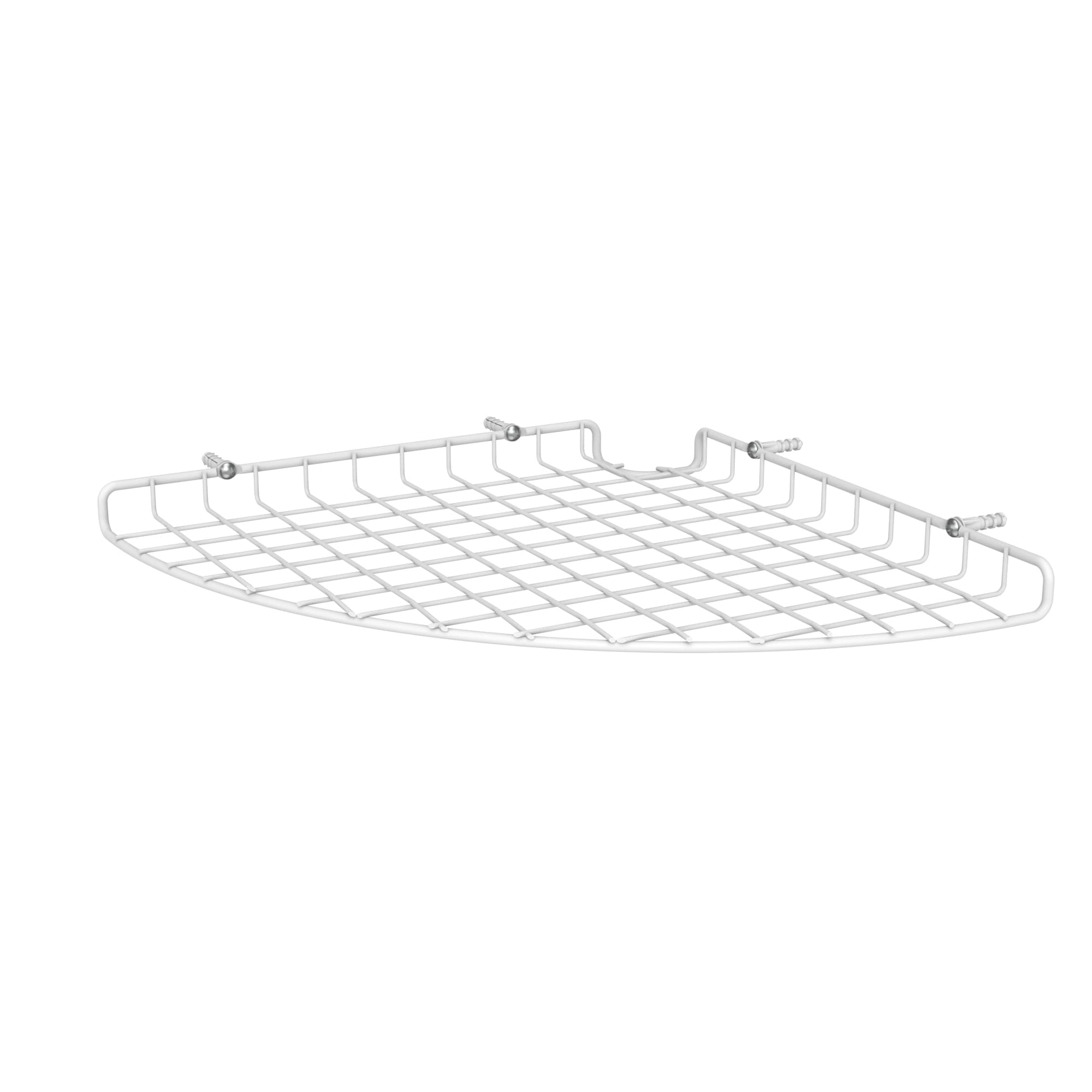 ClosetMaid Corner x 12-in White Fixed Mount Wire Shelf 8282 at