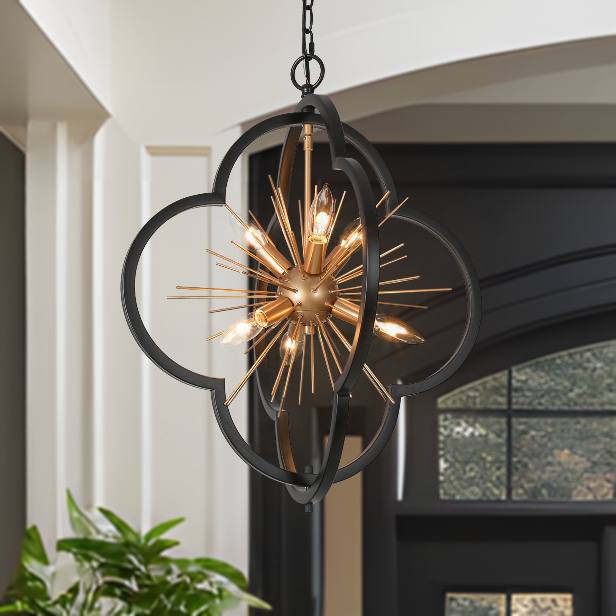 ZEVNI Brion 6-Light Matte Black Modern/Contemporary Led Cage