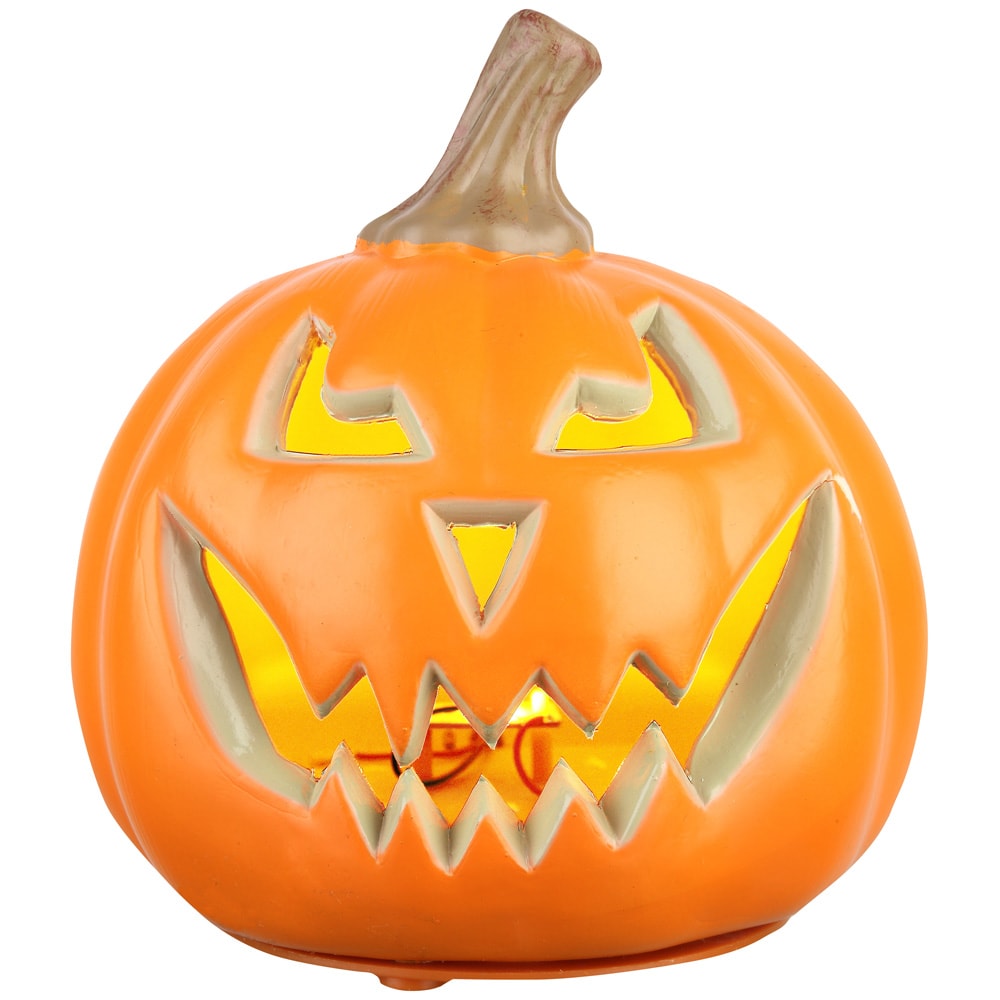 Haunted Living 5.25-in Tabletop Lighted Jack-o-lantern Door