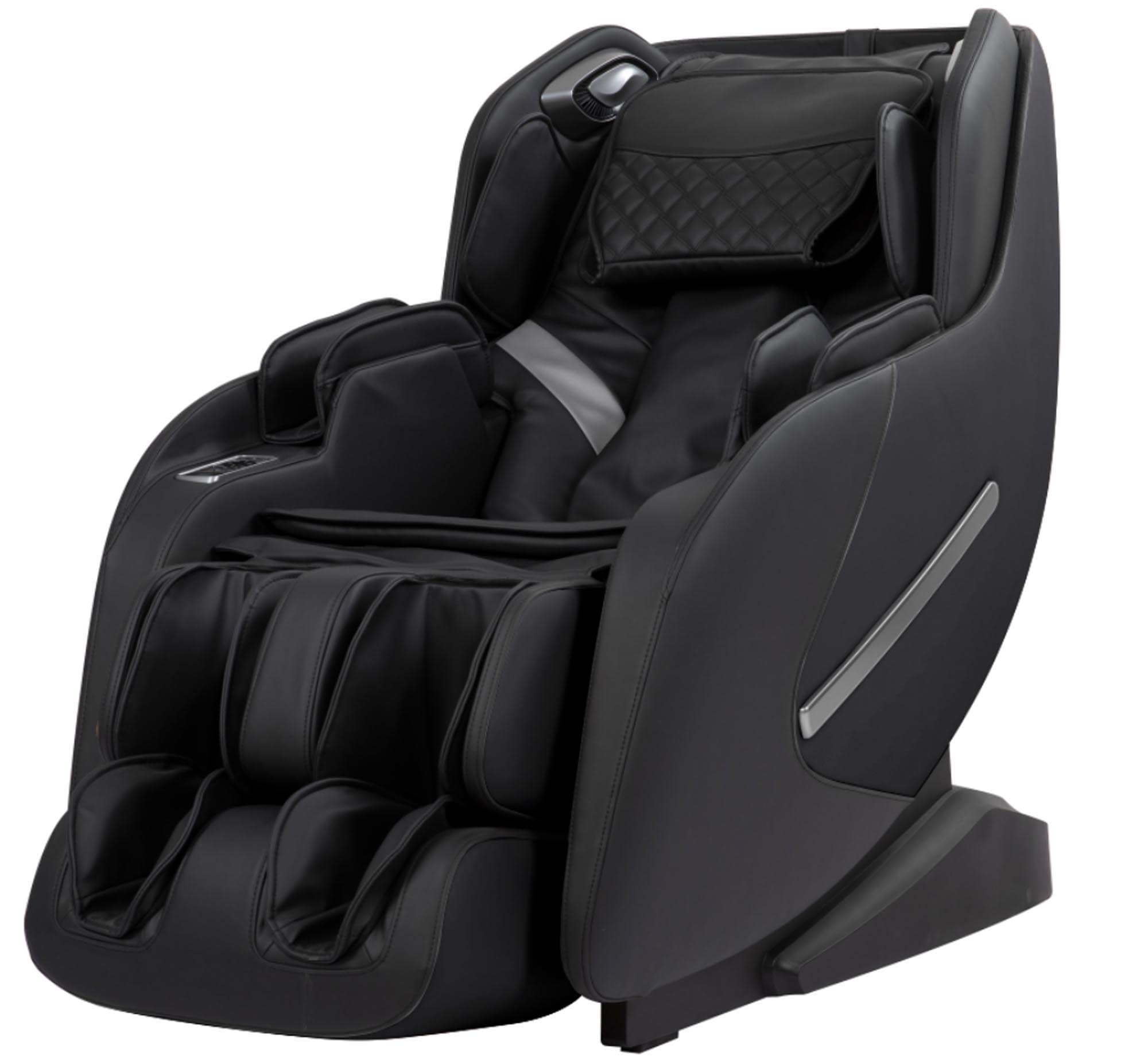 iComfort Black Faux Leather Powered Reclining Zero Gravity Massage